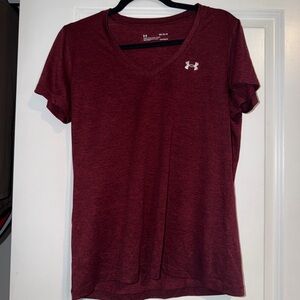 Under Armour Women's Burgundy V-Neck Tee